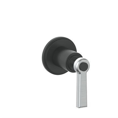 Vogt Zehn Trim for 3/4" Volume Control, Lever Handle - Stainless Steel / Matte Black (TM.Z1.01.SB)
