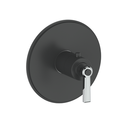 Vogt Zehn Trim for 3/4" Thermostatic Valve, Lever Handle - Chrome / Matte Black (TM.Z1.140.CB)