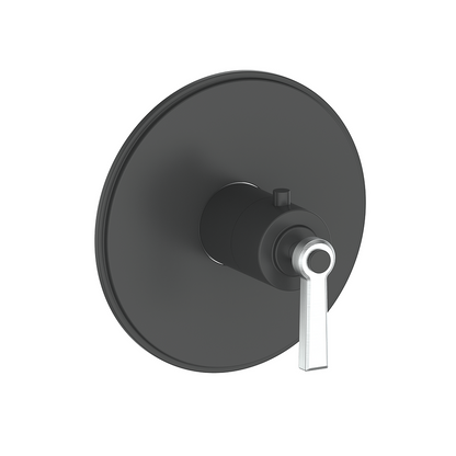 Vogt Zehn Trim for 3/4" Thermostatic Valve, Lever Handle - Stainless Steel / Matte Black (TM.Z1.140.SB)