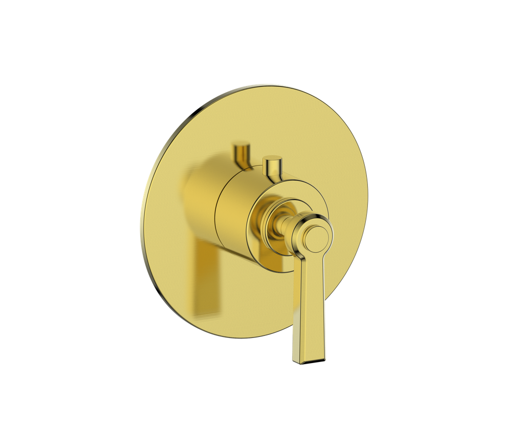 Vogt Zehn Trim for 3/4" High-Flow Thermostatic Valve, Lever Handle - Brushed Gold (TM.Z1.150.BG)