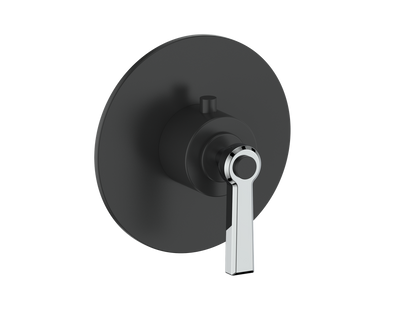 Vogt Zehn Trim for 3/4" High-Flow Thermostatic Valve, Lever Handle - Chrome / Matte Black (TM.Z1.150.CB)