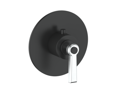 Vogt Zehn Trim for 3/4" High-Flow Thermostatic Valve, Lever Handle - Stainless Steel / Matte Black (TM.Z1.150.SB)