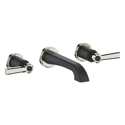 Vogt Zehn Wall Mount Lavatory Faucet Trim in Polished Nickel & Matte Black – TM.Z1.1500.PB