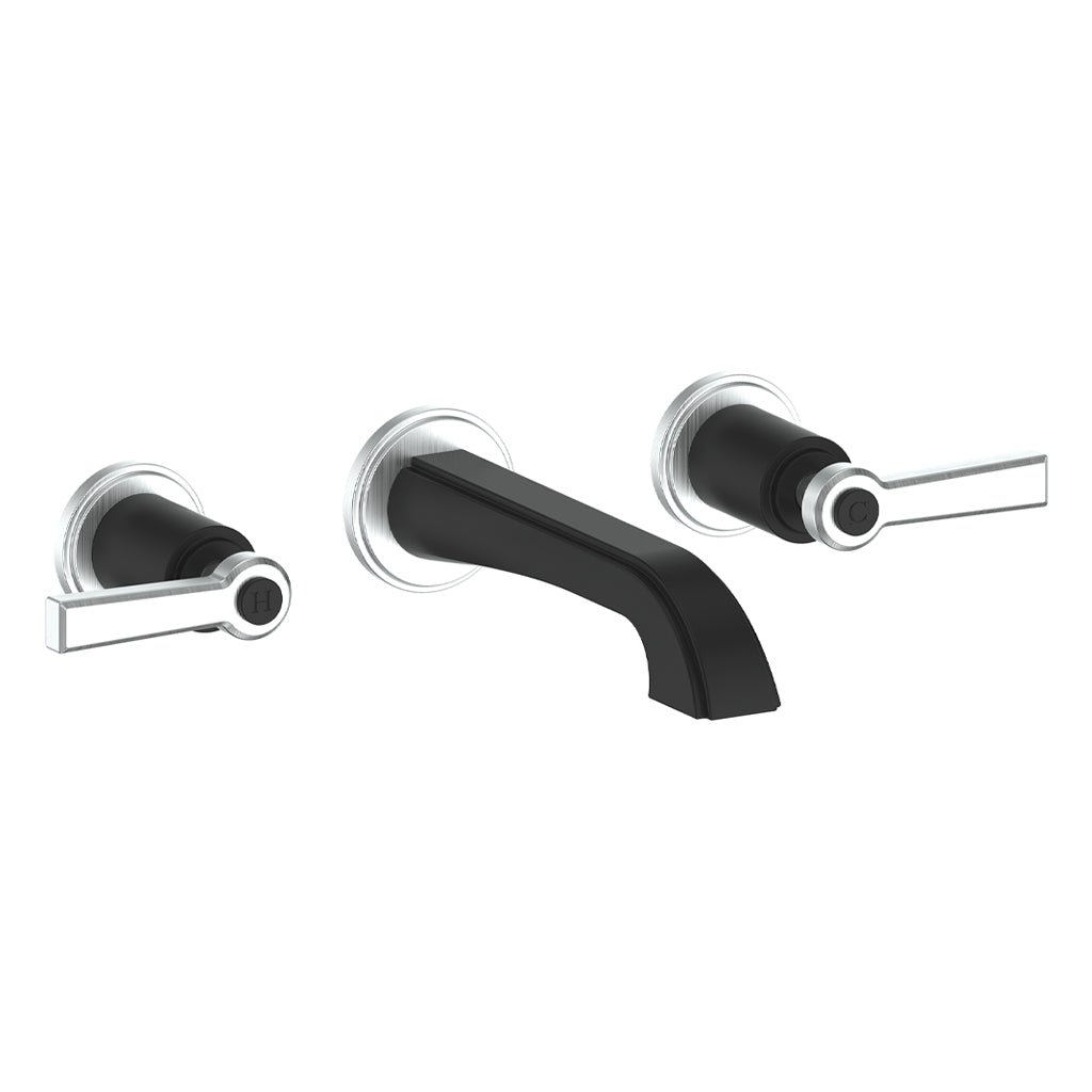 Vogt Zehn Wall Mount Lavatory Faucet Trim in Stainless Steel & Matte Black – TM.Z1.1500.SB