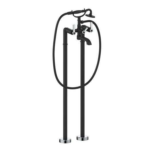 Vogt Zehn Floor Mount Tub Filler Trim in Chrome & Matte Black – TM.Z1.2100.CB