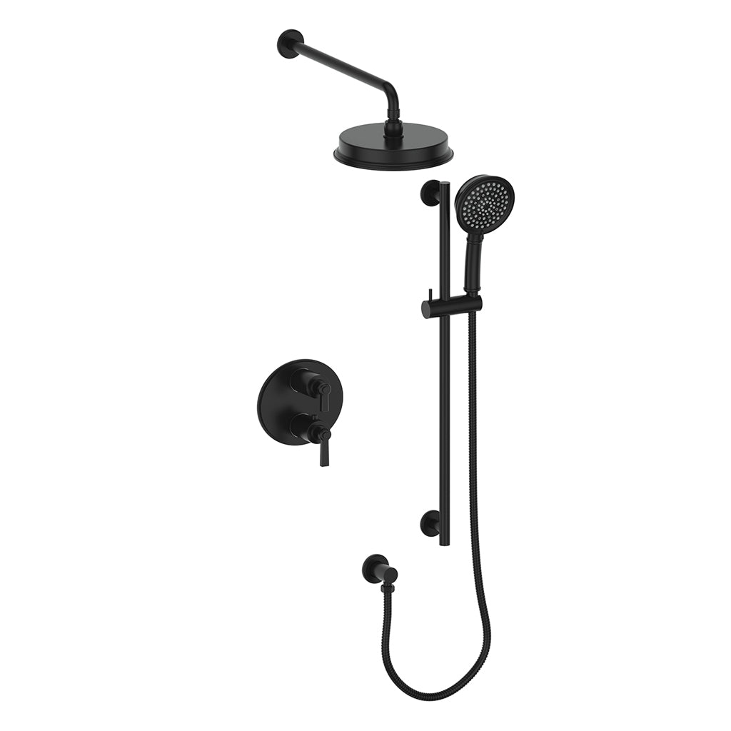 Vogt Zehn 2-Way Thermostatic Shower System Trim in Matte Black – TM.Z1.220.210.MB