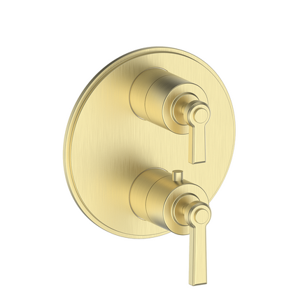 Vogt Zehn Trim for 2-Way Thermostatic Valve, Lever Handle - Brushed Gold (TM.Z1.220.BG)