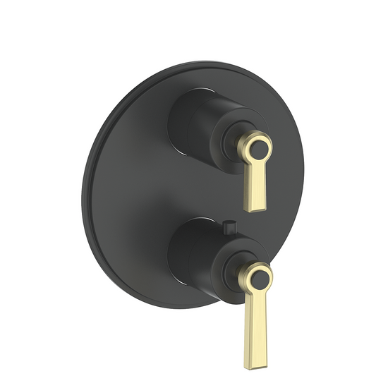 Vogt Zehn Trim for 2-Way Thermostatic Valve, Lever Handle - Brushed Gold / Matte Black (TM.Z1.220.BGB)