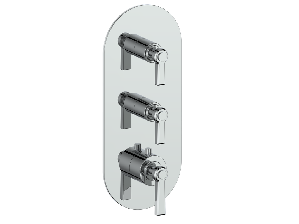 Vogt Zehn Trim for 3/4" High-Flow Thermostatic Valve with 2 Stops, Lever Handle - Polished Chrome (TM.Z1.250.CC)