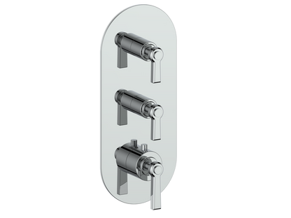 Vogt Zehn Trim for 3/4" High-Flow Thermostatic Valve with 2 Stops, Lever Handle - Polished Chrome (TM.Z1.250.CC)