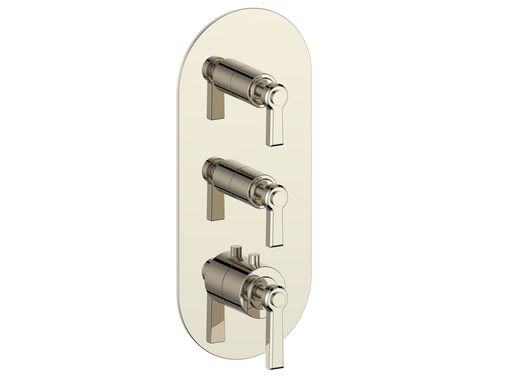 Vogt Zehn Trim for 3/4" High-Flow Thermostatic Valve with 2 Stops, Lever Handle - Polished Nickel (TM.Z1.250.PN)