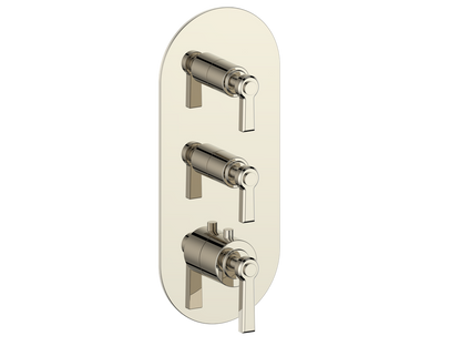 Vogt Zehn Trim for 3/4" High-Flow Thermostatic Valve with 2 Stops, Lever Handle - Polished Nickel (TM.Z1.250.PN)