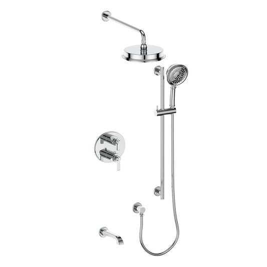 Vogt Zehn Trim for 3-Way Thermostatic Shower System, Lever Handle - Polished Chrome (TM.Z1.320.310.CC)