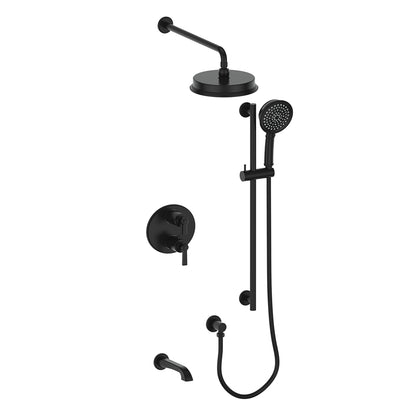 Vogt Zehn Trim for 3-Way Thermostatic Shower System, Lever Handle - Matte Black (TM.Z1.320.310.MB)