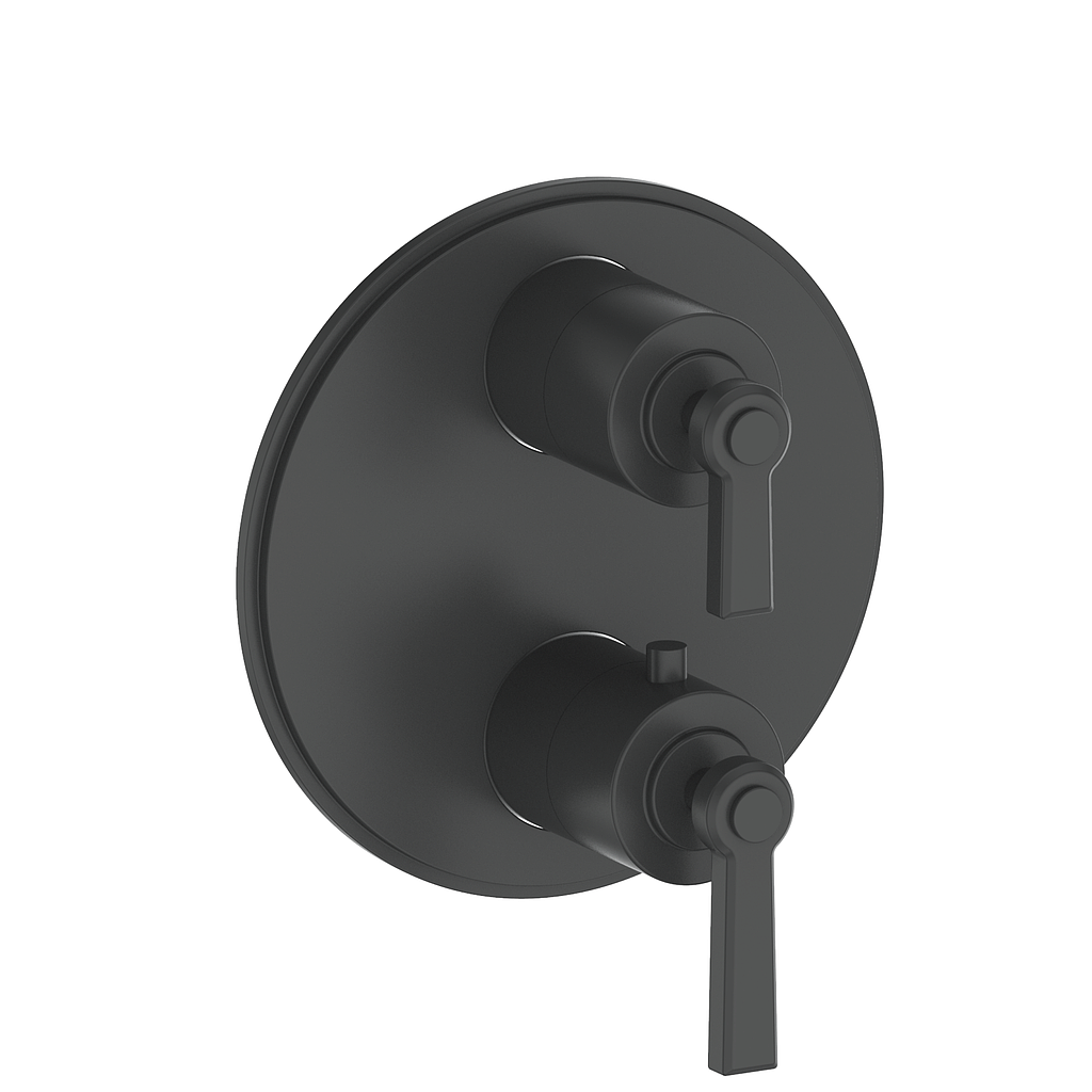 Vogt Zehn Trim for 3-Way Thermostatic Valve, Lever Handle - Matte Black (TM.Z1.320.MB)