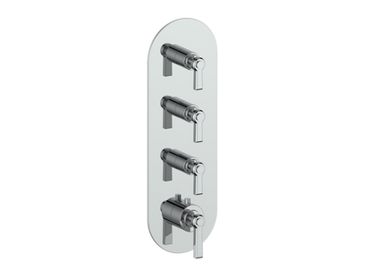 Vogt Zehn Trim for 3/4" High-Flow Thermostatic Valve with 3 Stops, Lever Handle - Polished Chrome (TM.Z1.350.CC)