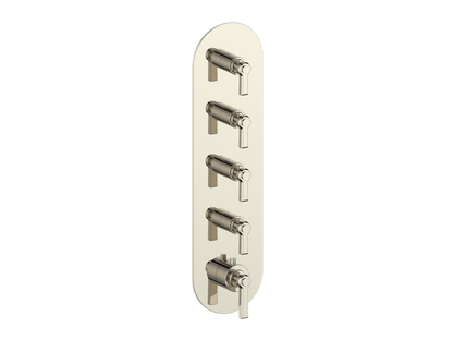 Vogt Zehn Trim for 3/4" High-Flow Thermostatic Valve with 4 Stops, Lever Handle - Polished Nickel (TM.Z1.450.PN)