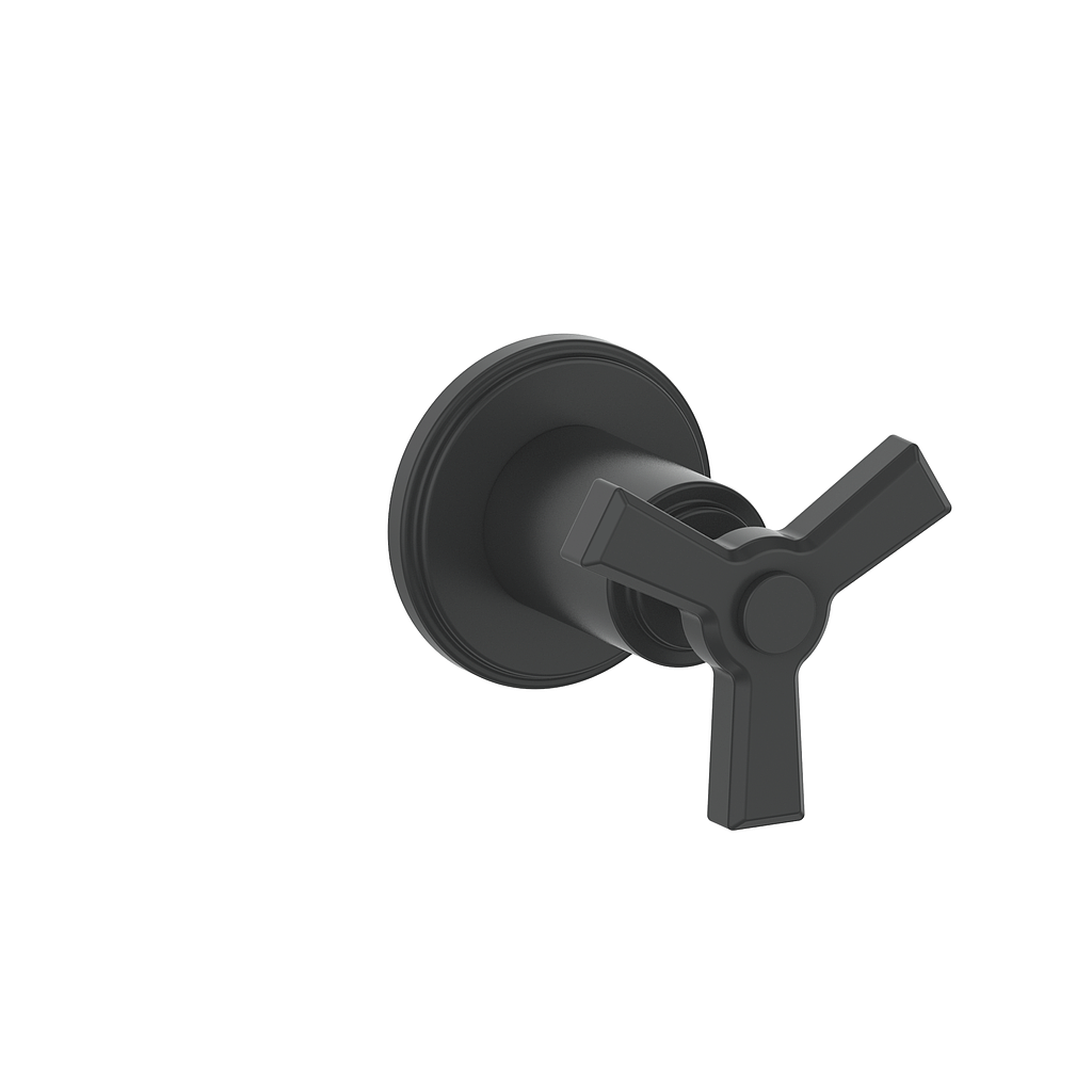 Vogt Zehn Trim for 3/4" Volume Control, 3-Spoke Handle - Matte Black (TM.Z3.01.MB)