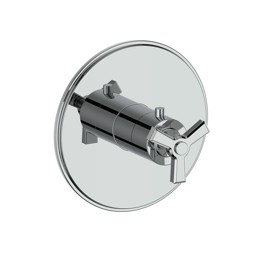 Vogt Zehn Trim for 3/4" Thermostatic Valve, 3-Spoke Handle - Polished Chrome (TM.Z3.140.CC)