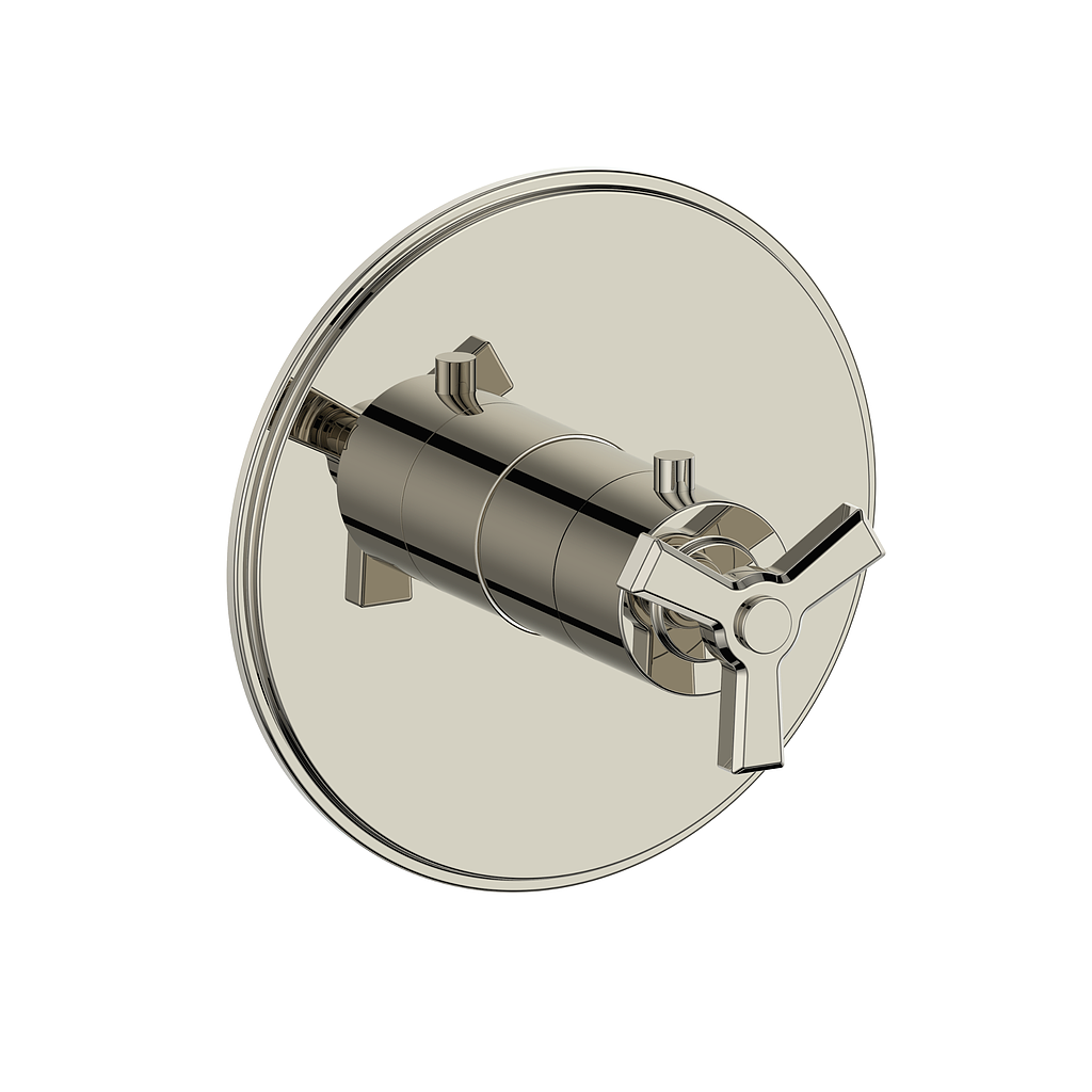 Vogt Zehn Trim for 3/4" Thermostatic Valve, 3-Spoke Handle - Polished Nickel (TM.Z3.140.PN)