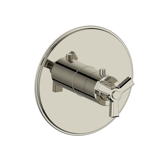 Vogt Zehn Trim for 3/4" Thermostatic Valve, 3-Spoke Handle - Polished Nickel (TM.Z3.140.PN)
