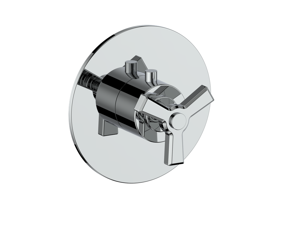 Vogt Zehn Trim for 3/4" High-Flow Thermostatic Valve, 3-Spoke Handle - Polished Chrome (TM.Z3.150.CC)
