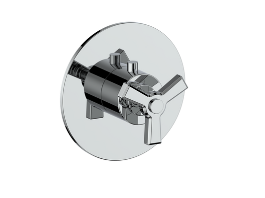 Vogt Zehn Trim for 3/4" High-Flow Thermostatic Valve, 3-Spoke Handle - Polished Chrome (TM.Z3.150.CC)