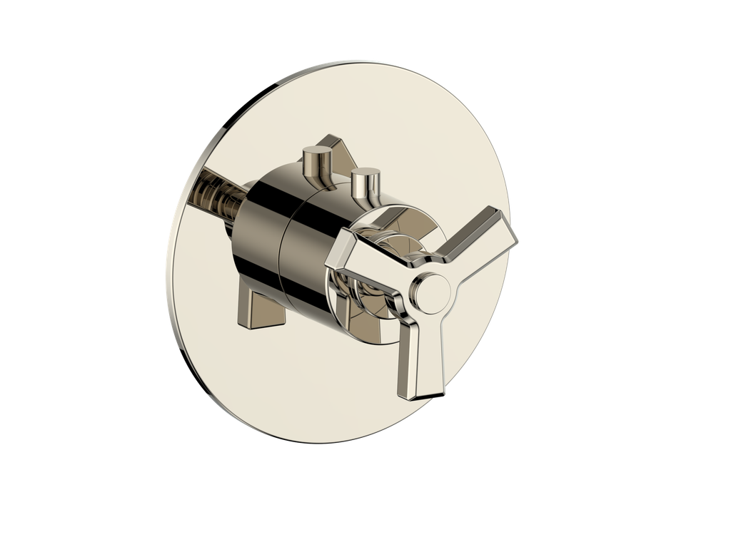 Vogt Zehn Trim for 3/4" High-Flow Thermostatic Valve, 3-Spoke Handle - Polished Nickel (TM.Z3.150.PN)