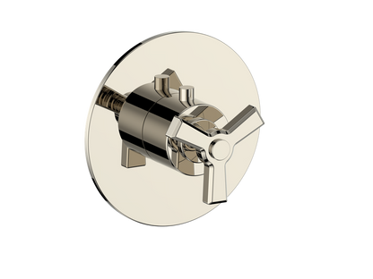 Vogt Zehn Trim for 3/4" High-Flow Thermostatic Valve, 3-Spoke Handle - Polished Nickel (TM.Z3.150.PN)