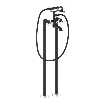 Vogt Zehn Floor Mount Tub Filler Trim in Stainless Steel & Matte Black – TM.Z3.2100.SB