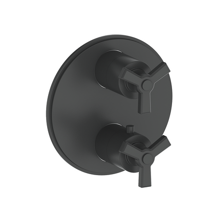 Vogt Zehn Trim for 2-Way Thermostatic Valve, 3-Spoke Handle - Matte Black (TM.Z3.220.MB)
