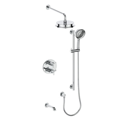 Vogt Zehn Trim for 3-Way Thermostatic Shower System, 3-Spoke Handle - Polished Chrome (TM.Z3.320.310.CC)