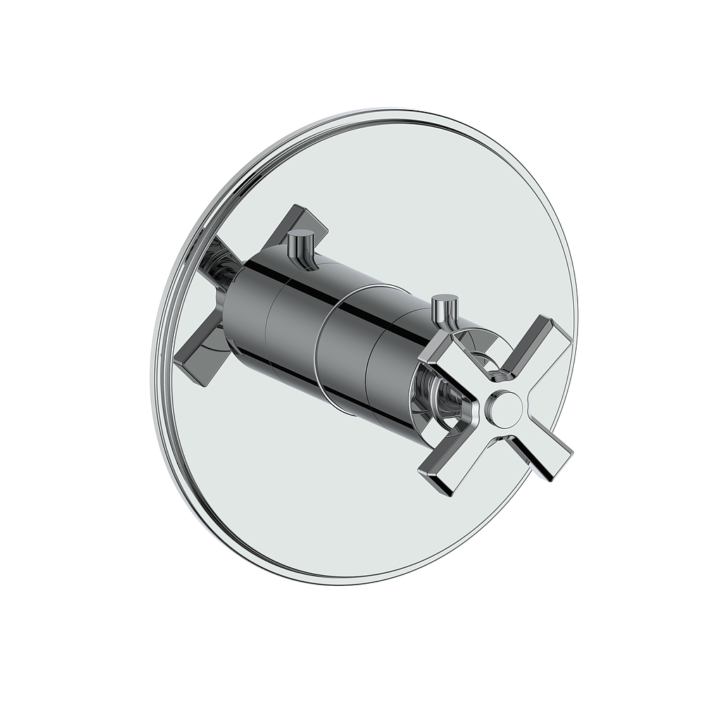Vogt Zehn Trim for 3/4" Thermostatic Valve, 4-Spoke Handle - Polished Chrome (TM.Z4.140.CC)