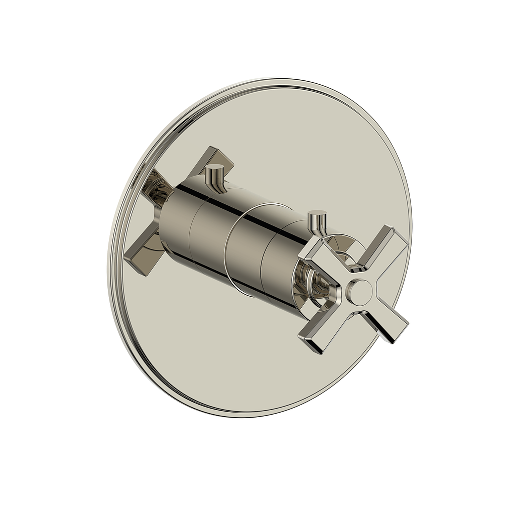 Vogt Zehn Trim for 3/4" Thermostatic Valve, 4-Spoke Handle - Polished Nickel (TM.Z4.140.PN)