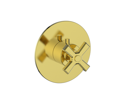 Vogt Zehn Trim for 3/4" High-Flow Thermostatic Valve, 4-Spoke Handle - Brushed Gold (TM.Z4.150.BG)