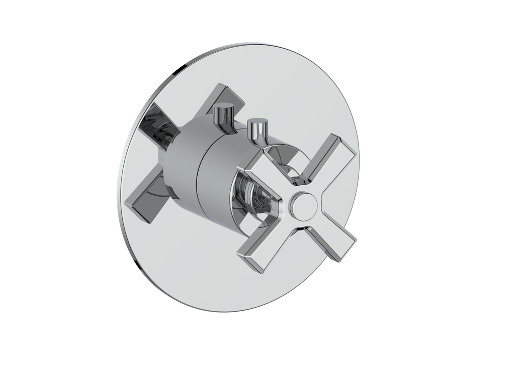 Vogt Zehn Trim for 3/4" High-Flow Thermostatic Valve, 4-Spoke Handle - Polished Chrome (TM.Z4.150.CC)