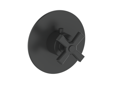 Vogt Zehn Trim for 3/4" High-Flow Thermostatic Valve, 4-Spoke Handle - Matte Black (TM.Z4.150.MB)