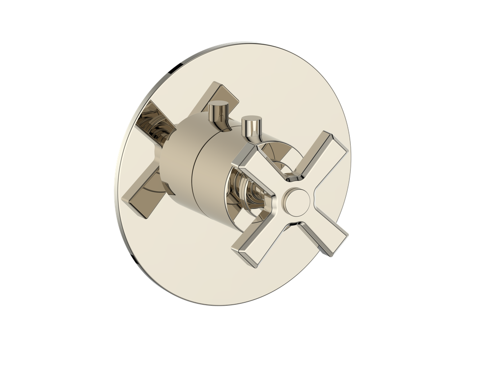 Vogt Zehn Trim for 3/4" High-Flow Thermostatic Valve, 4-Spoke Handle - Polished Nickel (TM.Z4.150.PN)