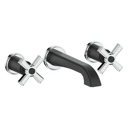Vogt Zehn Wall Mount Lavatory Faucet Trim in Chrome & Matte Black – TM.Z4.1500.CB