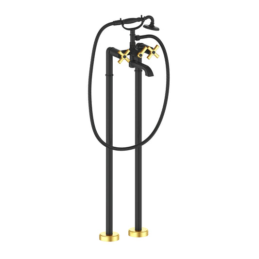 Vogt Zehn Floor Mount Tub Filler Trim in Brushed Gold & Matte Black – TM.Z4.2100.BGB