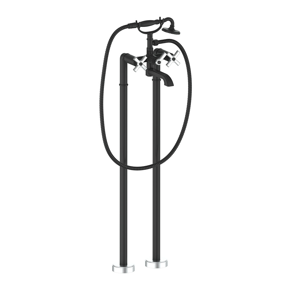 Vogt Zehn Floor Mount Tub Filler Trim in Stainless Steel & Matte Black – TM.Z4.2100.SB