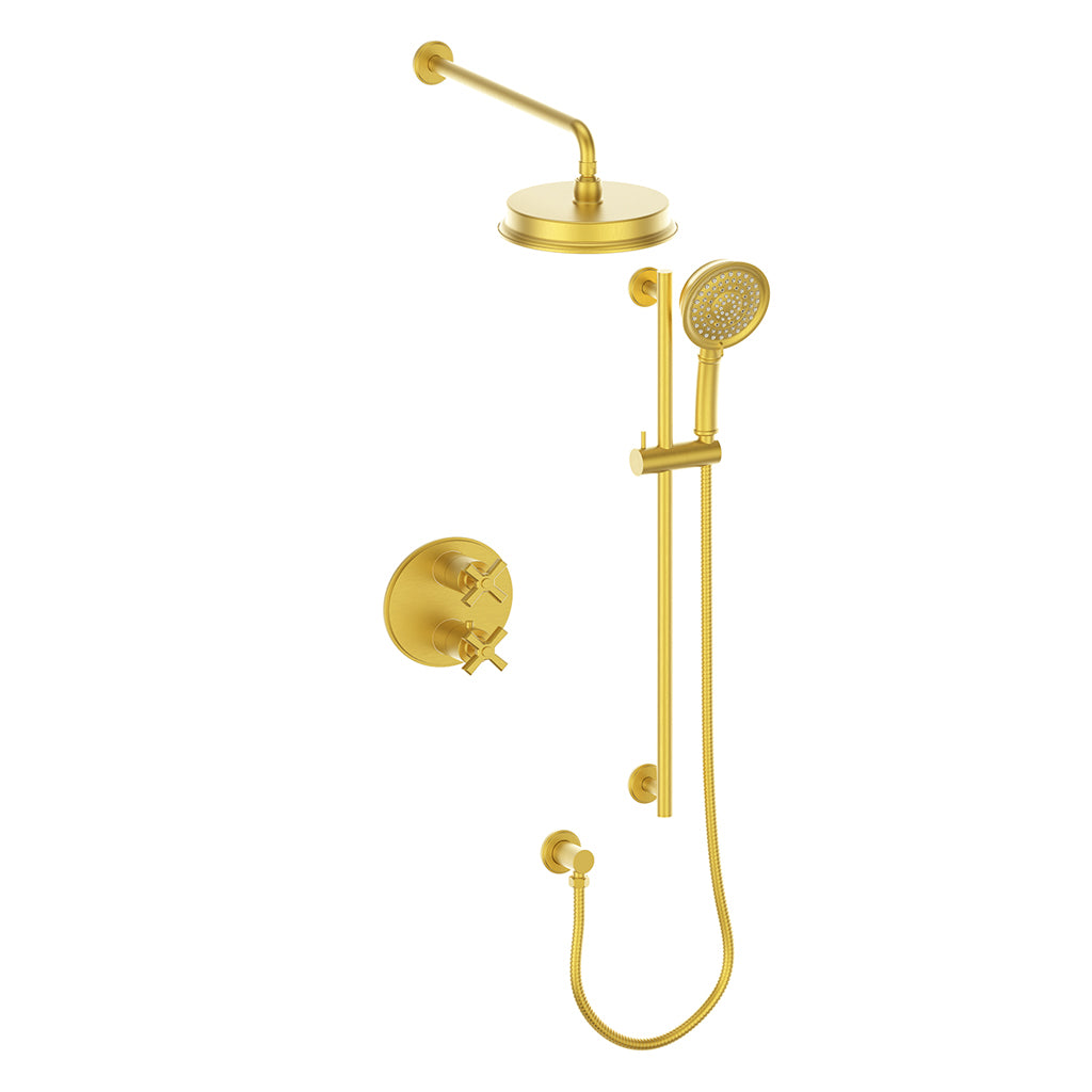 Vogt Zehn 2-Way Thermostatic Shower System Trim in Brushed Gold – TM.Z4.220.210.BG