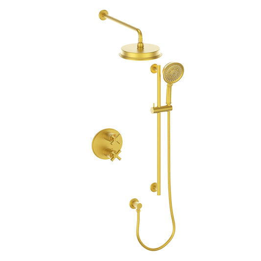Vogt Zehn 2-Way Thermostatic Shower System Trim in Brushed Gold – TM.Z4.220.210.BG
