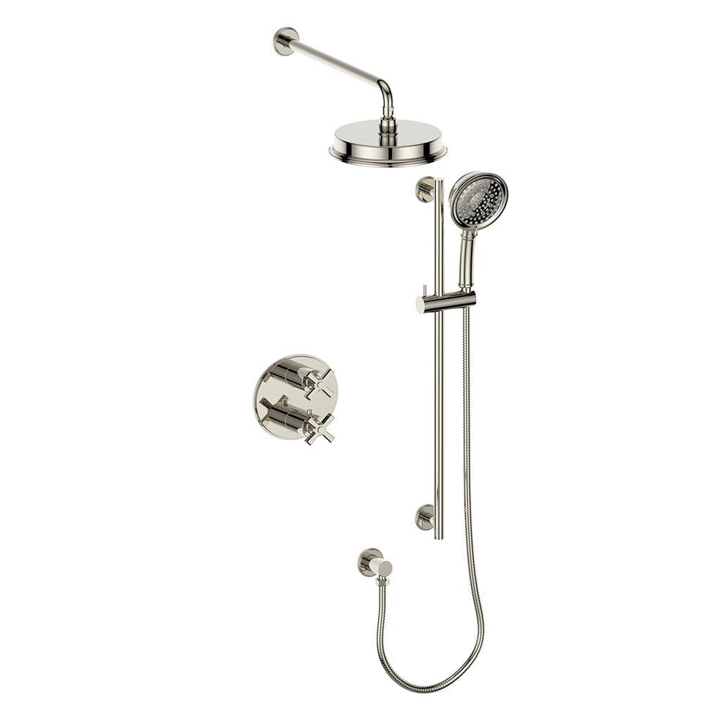 Vogt Zehn 2-Way Thermostatic Shower System Trim in Polished Nickel – TM.Z4.220.210.PN