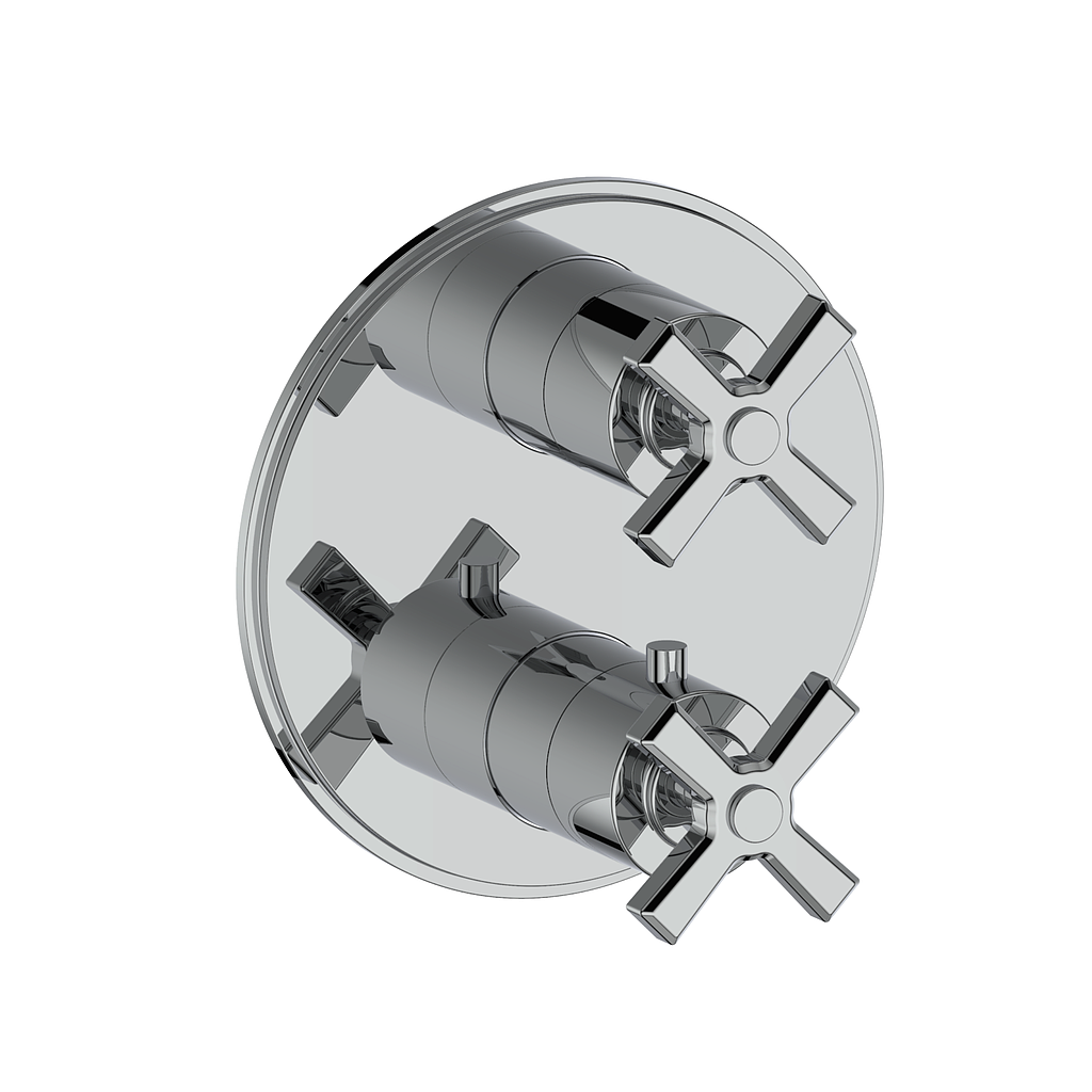 Vogt Zehn Trim for 3-Way Thermostatic Valve, 4-Spoke Handle - Polished Chrome (TM.Z4.320.CC)