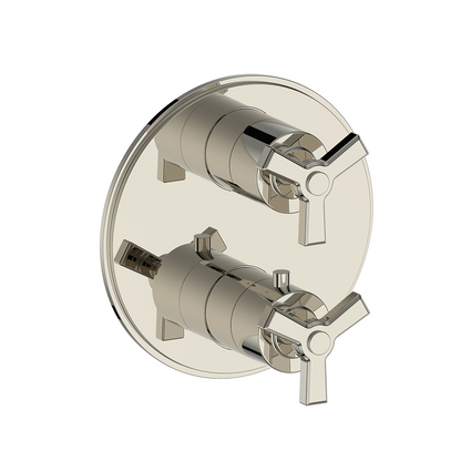 Vogt Zehn Trim for 3-Way Thermostatic Valve, 4-Spoke Handle - Polished Nickel (TM.Z4.320.PN)