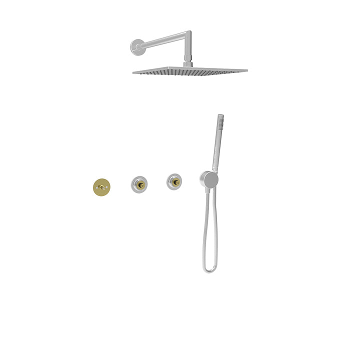 Baril Air B80 Thermostatic Shower Kit Trim, Without Handle - Polished Chrome