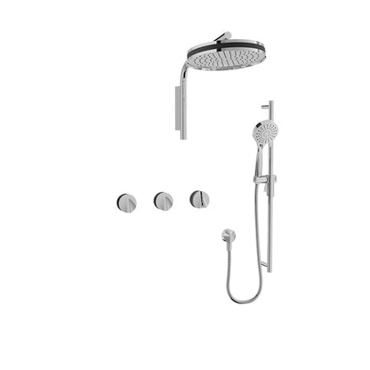 Baril Flora B47 Trim Only For Thermostatic Shower Kit - TRO-3352-47 - Chrome / Smokey