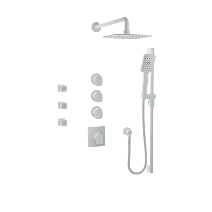 Baril Petite B04 Thermostatic Shower Kit Trim - White
