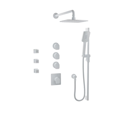 Baril Petite B04 Thermostatic Shower Kit Trim - White